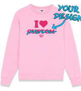 1 pink Sweatshirt fuchsia I love custom #color_pink
