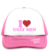1 pink Trucker Hat pink I love UGLY MEN #color_pink
