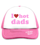 1 pink Trucker Hat pink I love hot dads #color_pink