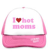 1 pink Trucker Hat pink I love hot moms #color_pink