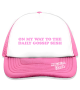 1 pink Trucker Hat pink ON MY WAY TO THE DAILY GOSSIP SESH #color_pink