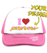 1 pink Trucker Hat pink i love custom #color_pink