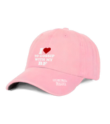 1 pink Vintage Cap white I love TO GOSSIP WITH MY BF #color_pink