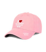 1 pink Vintage Cap white I love TO GOSSIP WITH MY GF #color_pink