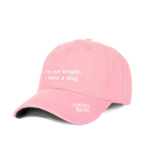 1 pink Vintage Cap white I'm not single I have a dog #color_pink