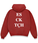 1 red Boxy Hoodie white ES CK TCH #color_red