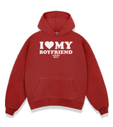 1 red Boxy Hoodie white I LOVE MY BOYFRIEND #color_red