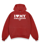 1 red Boxy Hoodie white I LOVE MY GIRLFRIEND #color_red