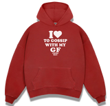 1 red Boxy Hoodie white I love TO GOSSIP WITH MY GF #color_red