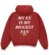 1 red Boxy Hoodie white MY EX IS MY BIGGEST FAN #color_red