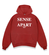 1 red Boxy Hoodie white SENSE APART #color_red