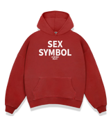 1 red Boxy Hoodie white SEX SYMBOL #color_red