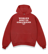 1 red Boxy Hoodie white WORLD'S BEST EX GIRLFRIEND #color_red
