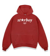 1 red Boxy Hoodie white starboy #color_red