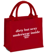1 red Mini Jute Bag white dirty but sexy underwear inside #color_red