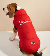 1 red Pet Puffer Jacket white bonnie #color_red