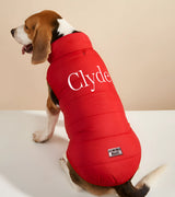 1 red Pet Puffer Jacket white clyde #color_red
