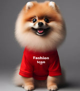 1 red Pet T-Shirt white Fashion Icon #color_red