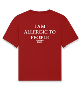 1 red T-Shirt white I AM ALLERGIC TO PEOPLE #color_red