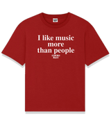 1 red T-Shirt white I like music more than people #color_red