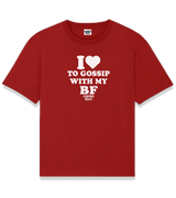 1 red T-Shirt white I love TO GOSSIP WITH MY BF #color_red