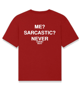 1 red T-Shirt white ME? SARCASTIC? NEVER #color_red