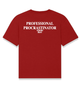 1 red T-Shirt white PROFESSIONAL PROCRASTINATOR #color_red