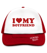 1 red Trucker Hat red I LOVE MY BOYFRIEND #color_red