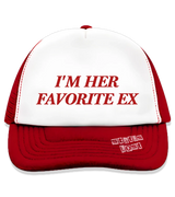 1 red Trucker Hat red I'M HER FAVORITE EX #color_red