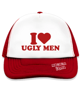 1 red Trucker Hat red I love UGLY MEN #color_red