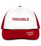 1 red Trucker Hat red TROUBLE #color_red