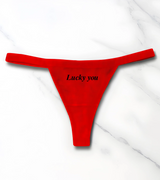 1 red Underwear black Lucky you #color_red