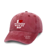 1 red Vintage Cap white I love TO GOSSIP WITH MY BF #color_red