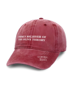 1 red Vintage Cap white firmly believer of the olive theory #color_red
