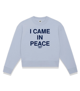 1 serene Cropped Sweatshirt navyblue I CAME IN PEACE #color_serene