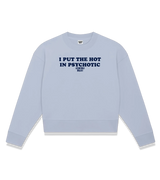 1 serene Cropped Sweatshirt navyblue I PUT THE HOT IN PSYCHOTIC #color_serene
