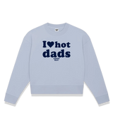 1 serene Cropped Sweatshirt navyblue I love hot dads #color_serene