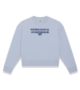 1 serene Cropped Sweatshirt navyblue PATHOLOGICAL OVERTHINKER #color_serene