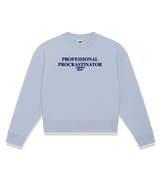 1 serene Cropped Sweatshirt navyblue PROFESSIONAL PROCRASTINATOR #color_serene