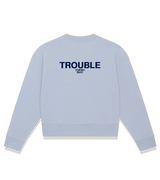 1 serene Cropped Sweatshirt navyblue TROUBLE #color_serene