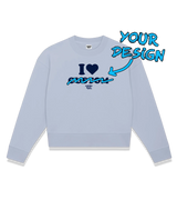 1 serene Cropped Sweatshirt navyblue i love custom #color_serene