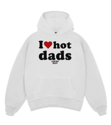 1 white Boxy Hoodie black I love hot dads #color_white