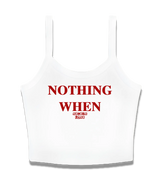 1 white Cami Crop Top red NOTHING WHEN #color_white
