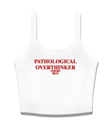1 white Cami Crop Top red PATHOLOGICAL OVERTHINKER #color_white