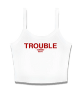 1 white Cami Crop Top red TROUBLE #color_white