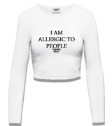 1 white Cropped Longsleeve black I AM ALLERGIC TO PEOPLE #color_white