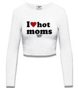 1 white Cropped Longsleeve black I love hot moms #color_white