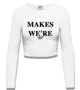 1 white Cropped Longsleeve black MAKES WE'RE #color_white