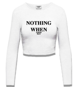 1 white Cropped Longsleeve black NOTHING WHEN #color_white
