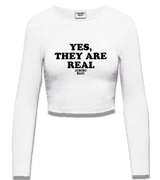 1 white Cropped Longsleeve black YES THEY ARE REAL #color_white